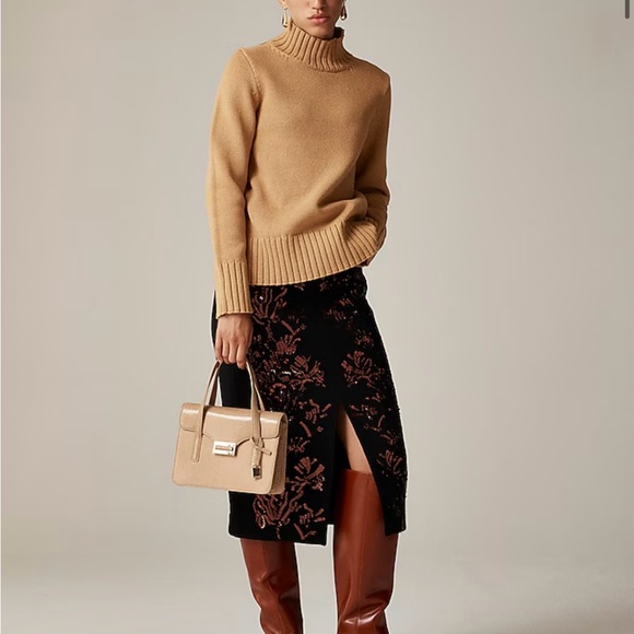 J. Crew cotton Turtleneck Sweater, beige, size S - Picture 2 of 8